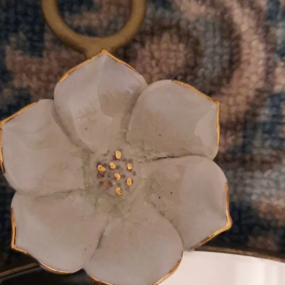 Anthropologie Paige Ceramic Flower Mirror